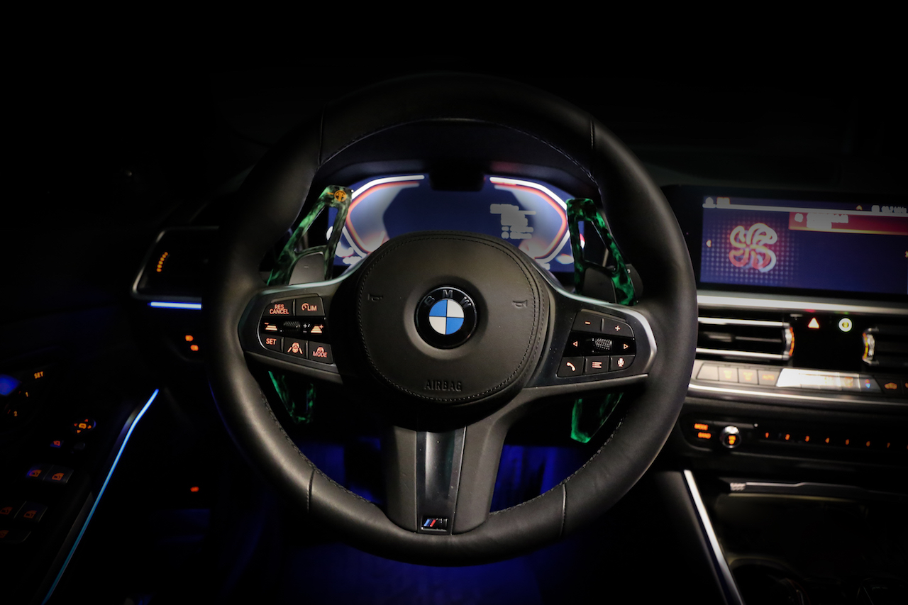 BMW G20 320 330 Armaspeed forged carbon fiber paddle shifters - luminous edition.jpg