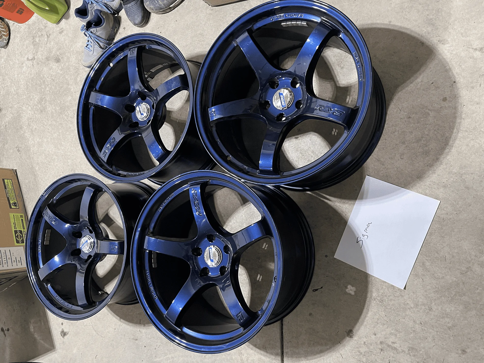 Rays Gramlight CR57 Eternal Blue Pearl (wheels only, hub rings, and ...